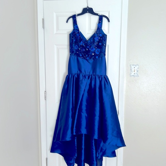 Royal Blue never worn flower embroidered dress. - Picture 2 of 8
